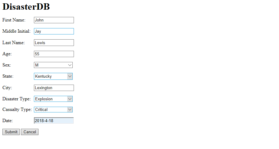 Image of interface add person screen