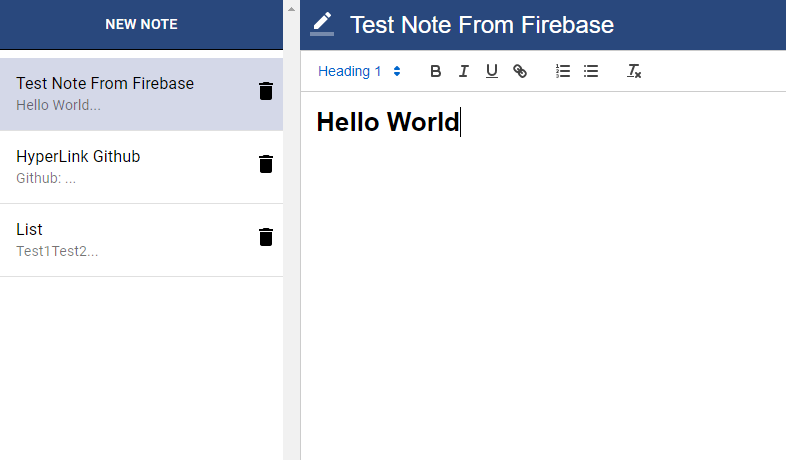 Image of initial look of interface in browser