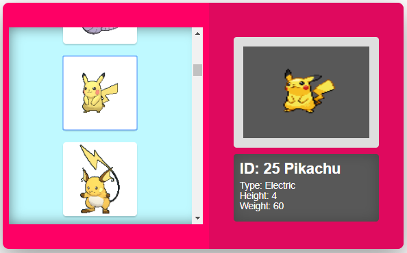 Image of initial look of interface in browser