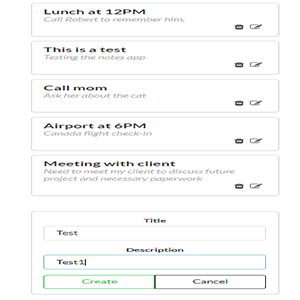 vue note taking app image